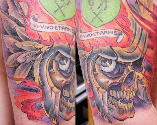 Tattoos - Ethnic Celtic Knotwork tattoos - Skull Warrior
